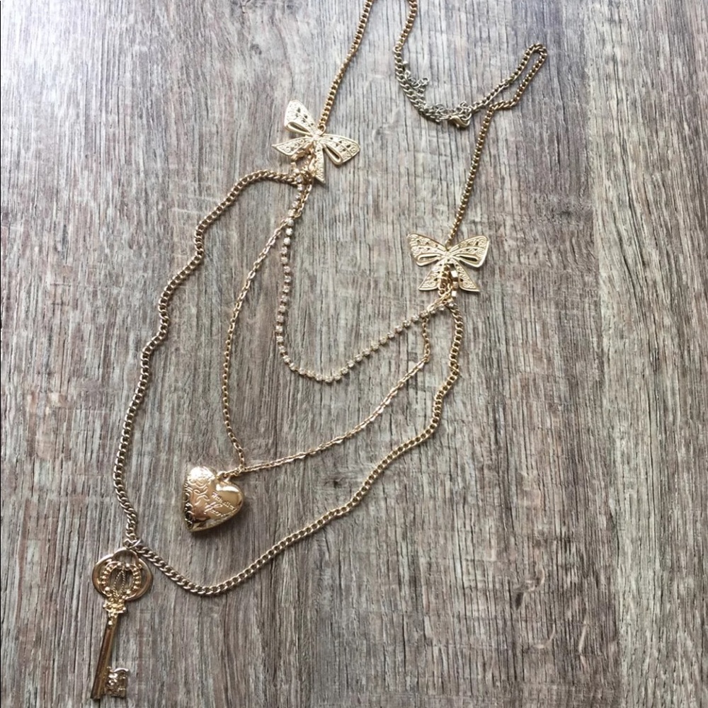 Layered Religious Heart Necklace